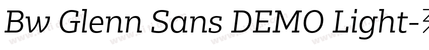 Bw Glenn Sans DEMO Light字体转换
